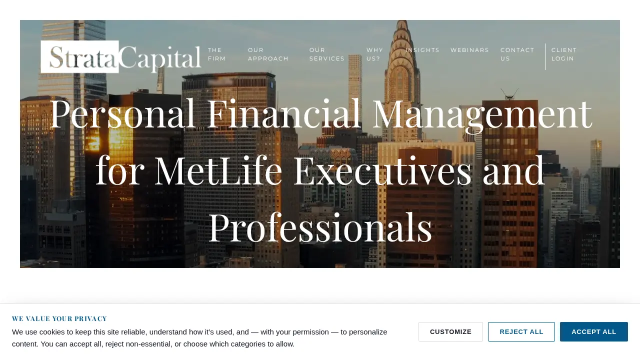 Strata Capital page