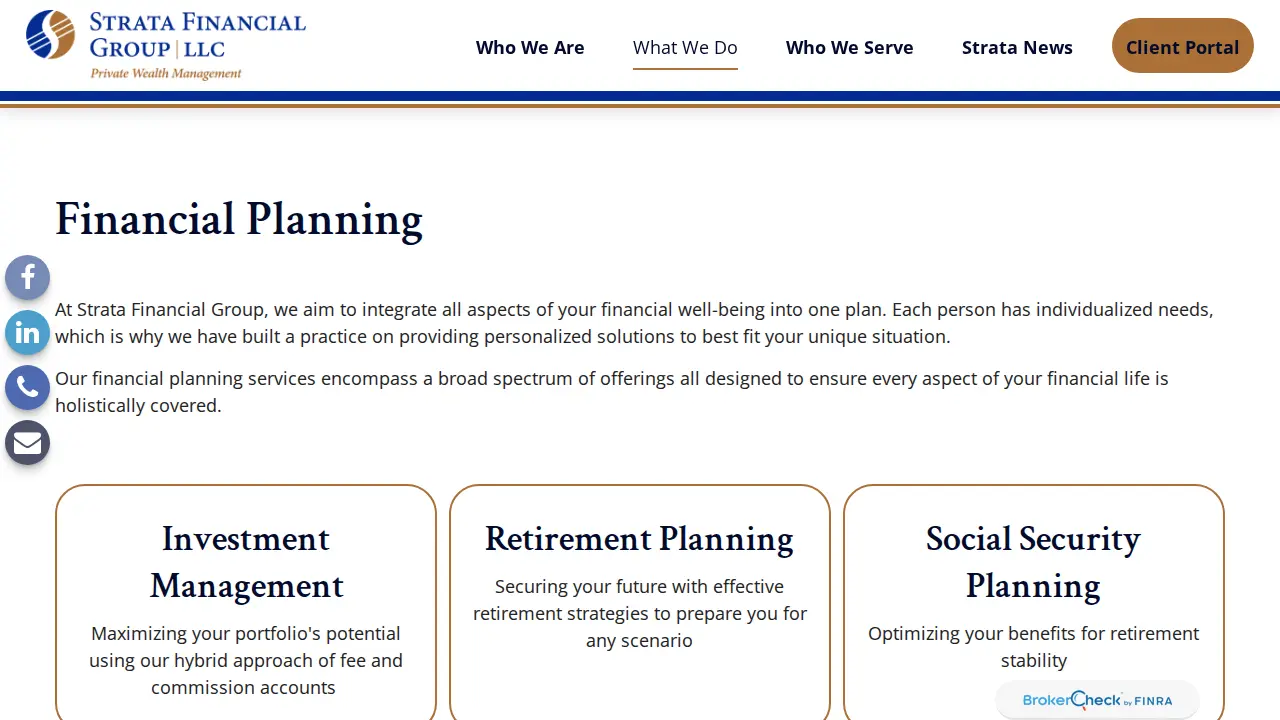 Strata Financial Group page
