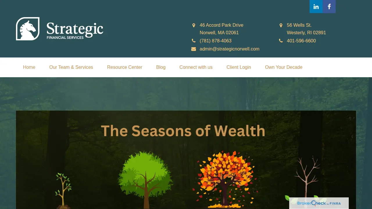 Strategic Financial Services page