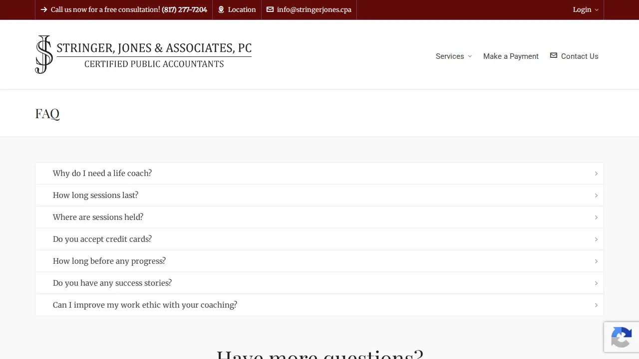 Stringer, Jones & Associates, PC page