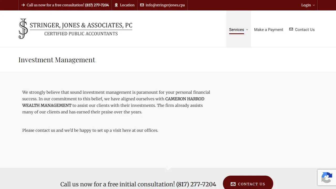 Stringer, Jones & Associates, PC page