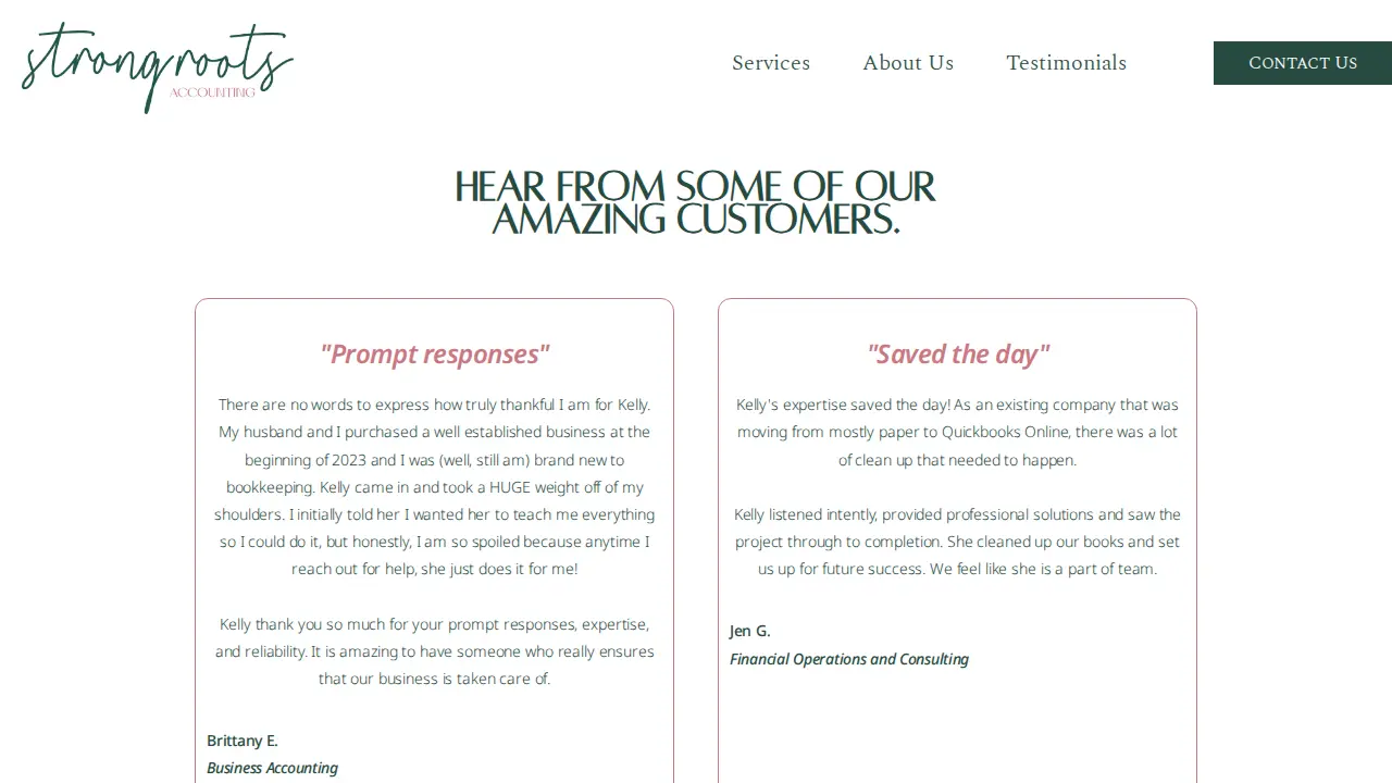 CK Bookkeeping and Consulting page