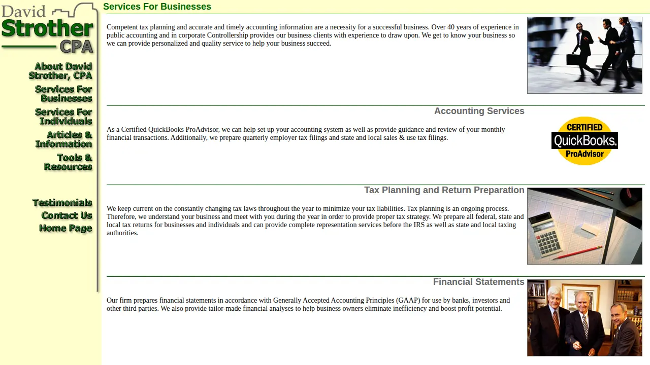 David Strother CPA page