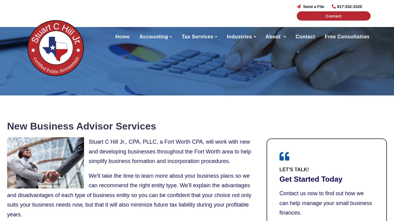 Stuart C. Hill, Jr., CPA, PLLC page