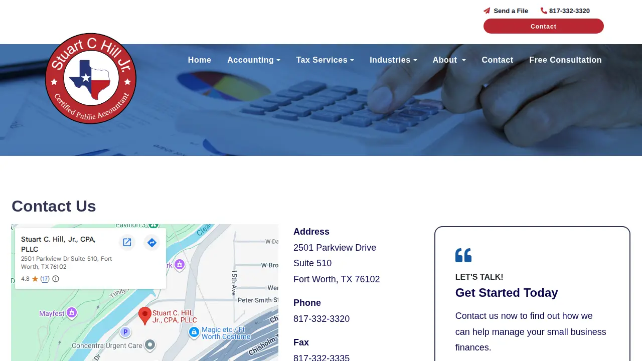 Stuart C. Hill, Jr., CPA, PLLC page