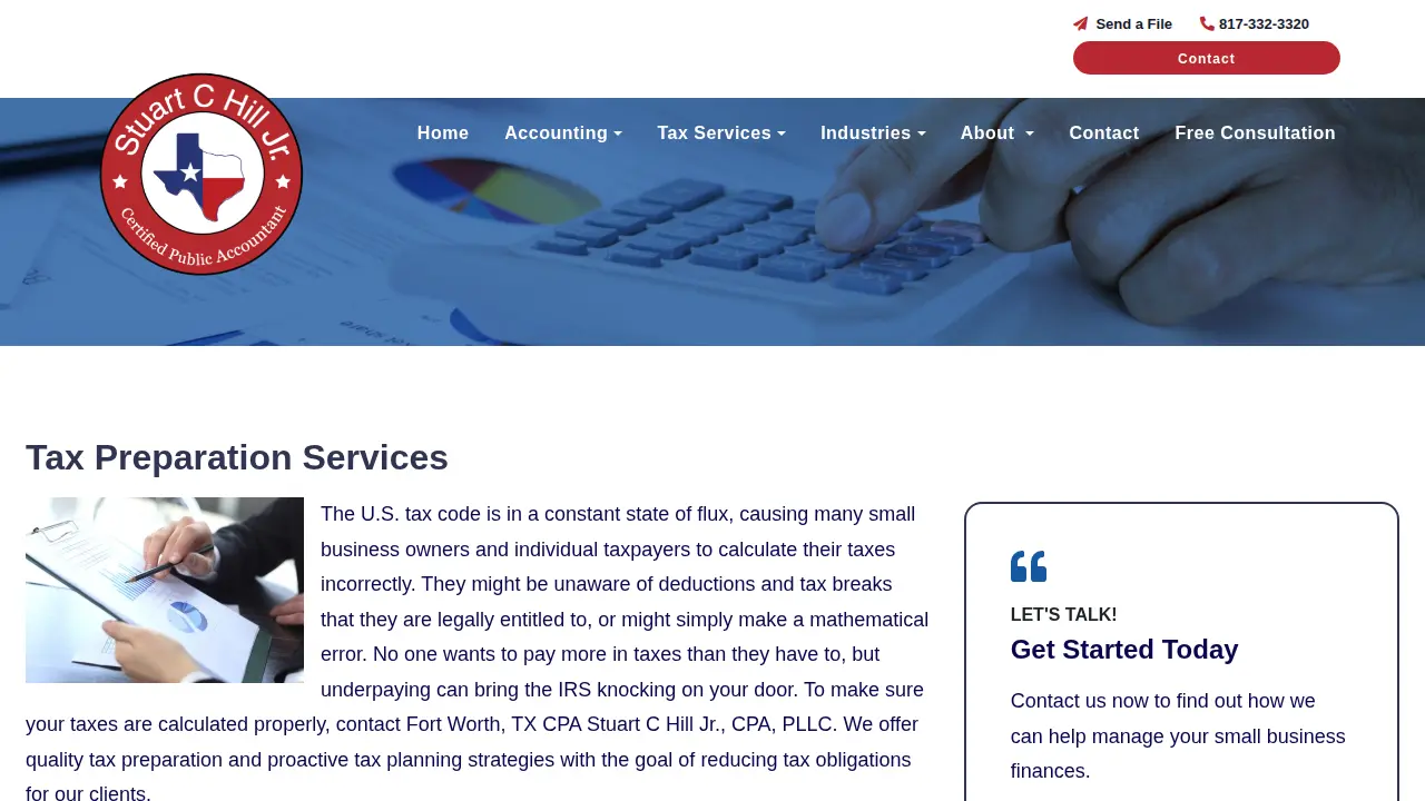Stuart C. Hill, Jr., CPA, PLLC page