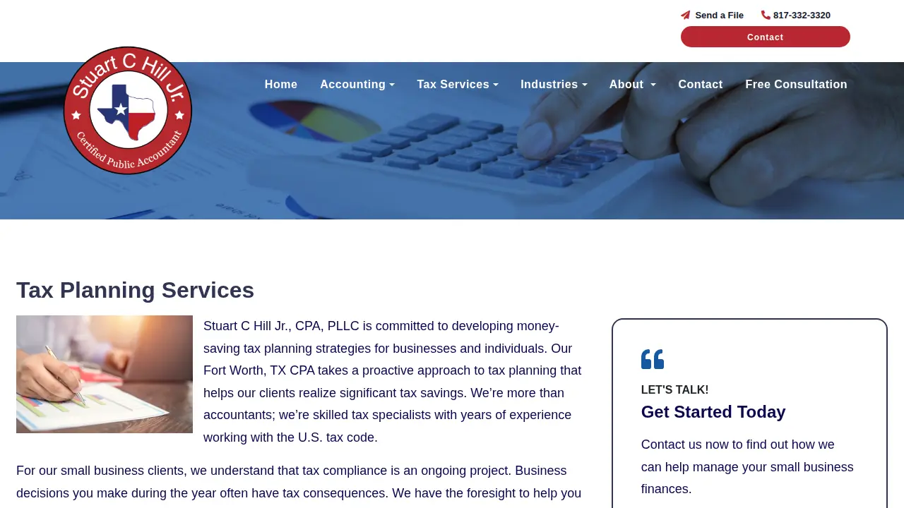 Stuart C. Hill, Jr., CPA, PLLC page