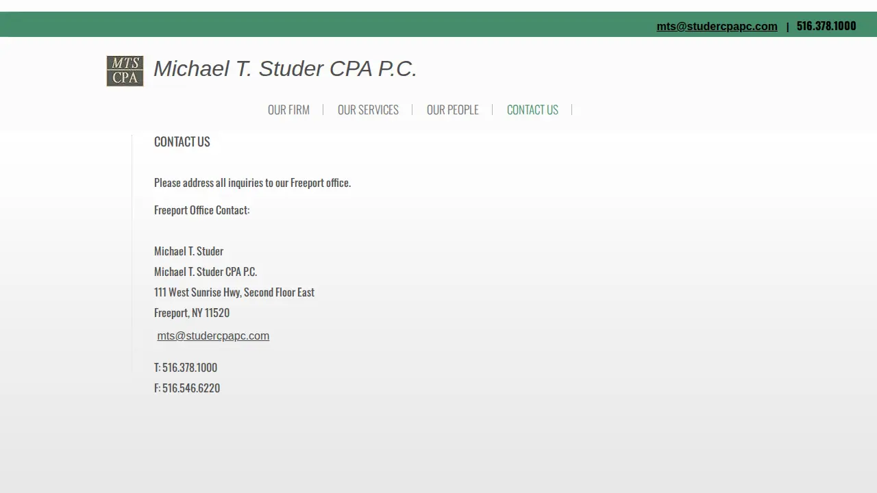 Michael T. Studer CPA PC page