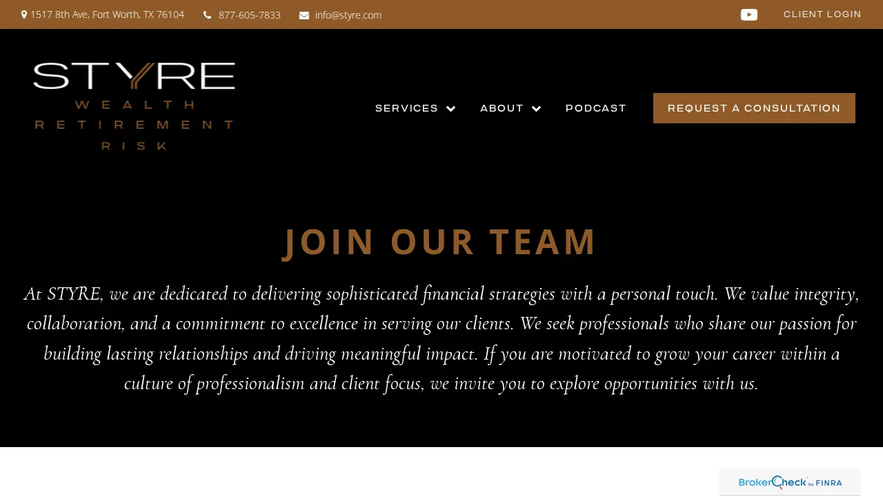 STYRE Wealth page