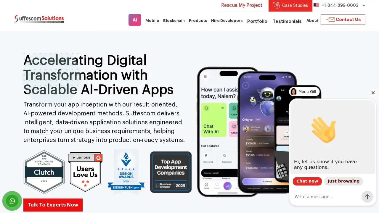 Suffescom - AI Development Company USA page