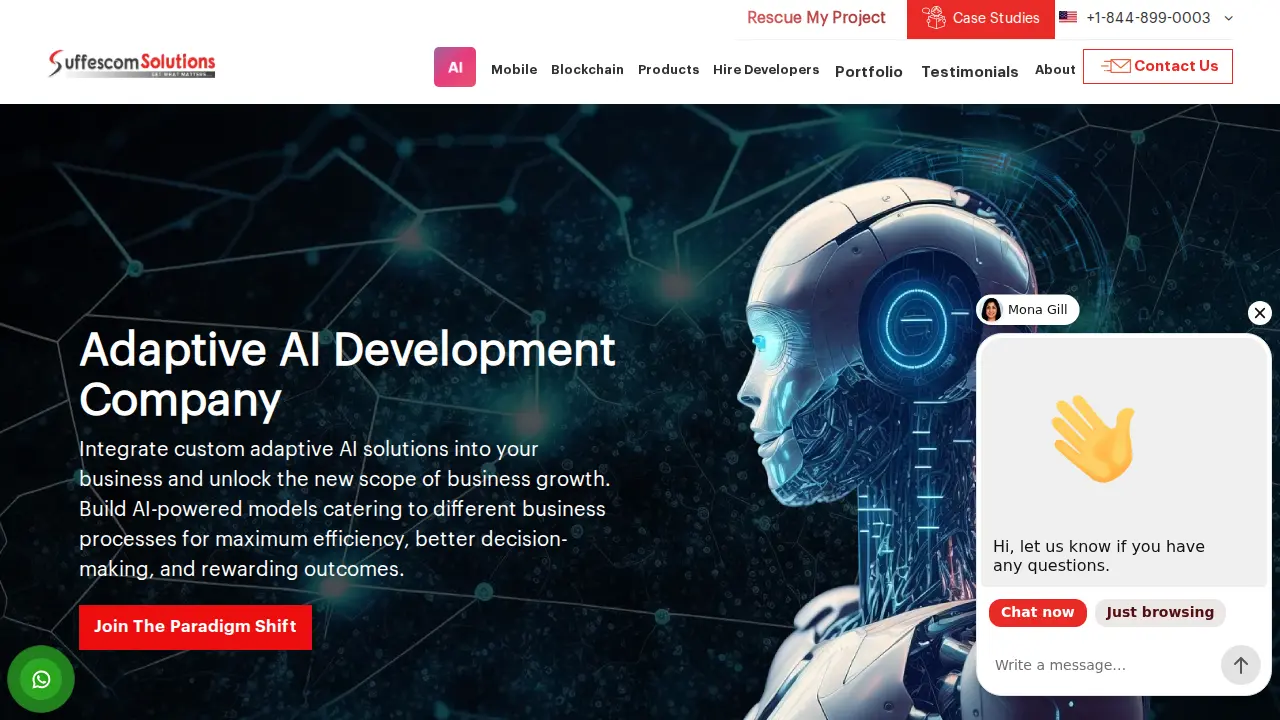 Suffescom - AI Development Company USA page