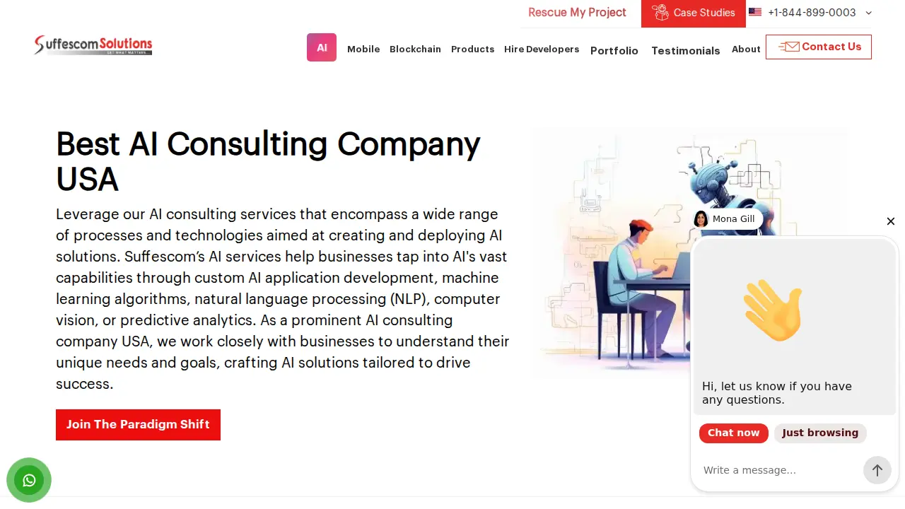 Suffescom - AI Development Company USA page