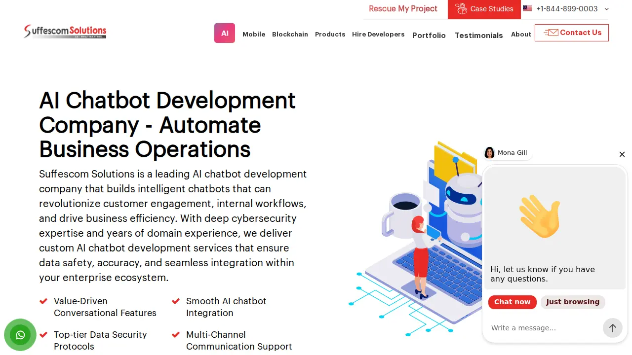 Suffescom - AI Development Company USA page