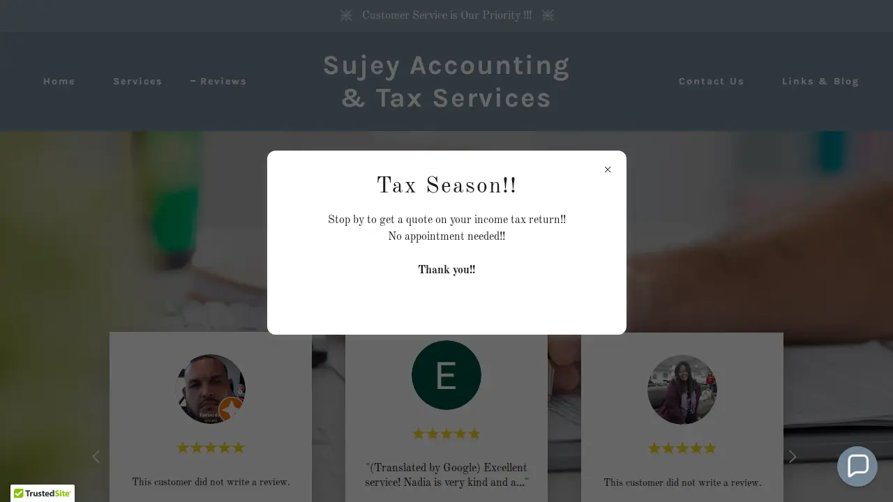 Sujey Accounting & Tax Services page