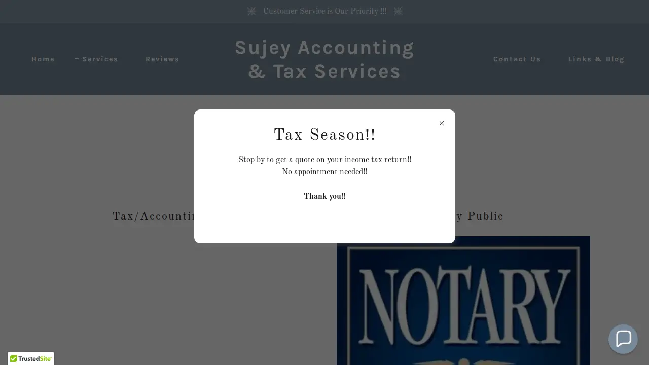 Sujey Accounting & Tax Services page