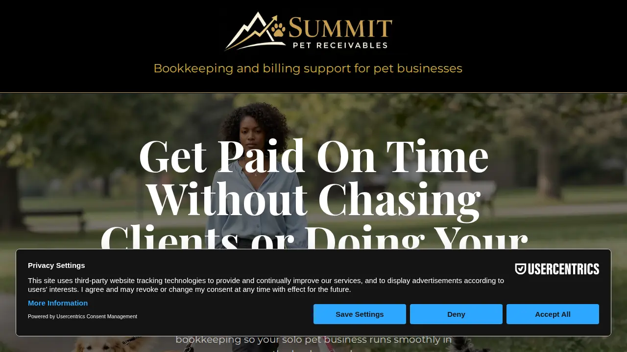 Summit Pet Receivables page