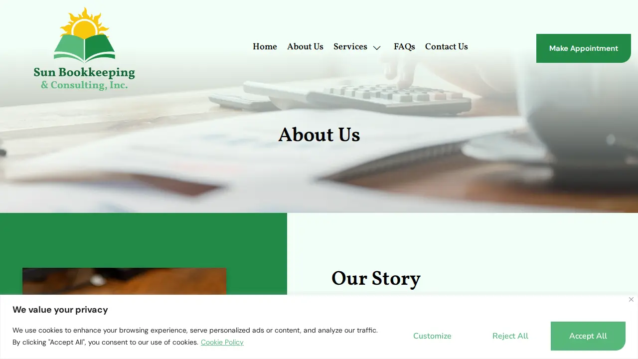 Sun Bookkeeping & Consulting, Inc. page