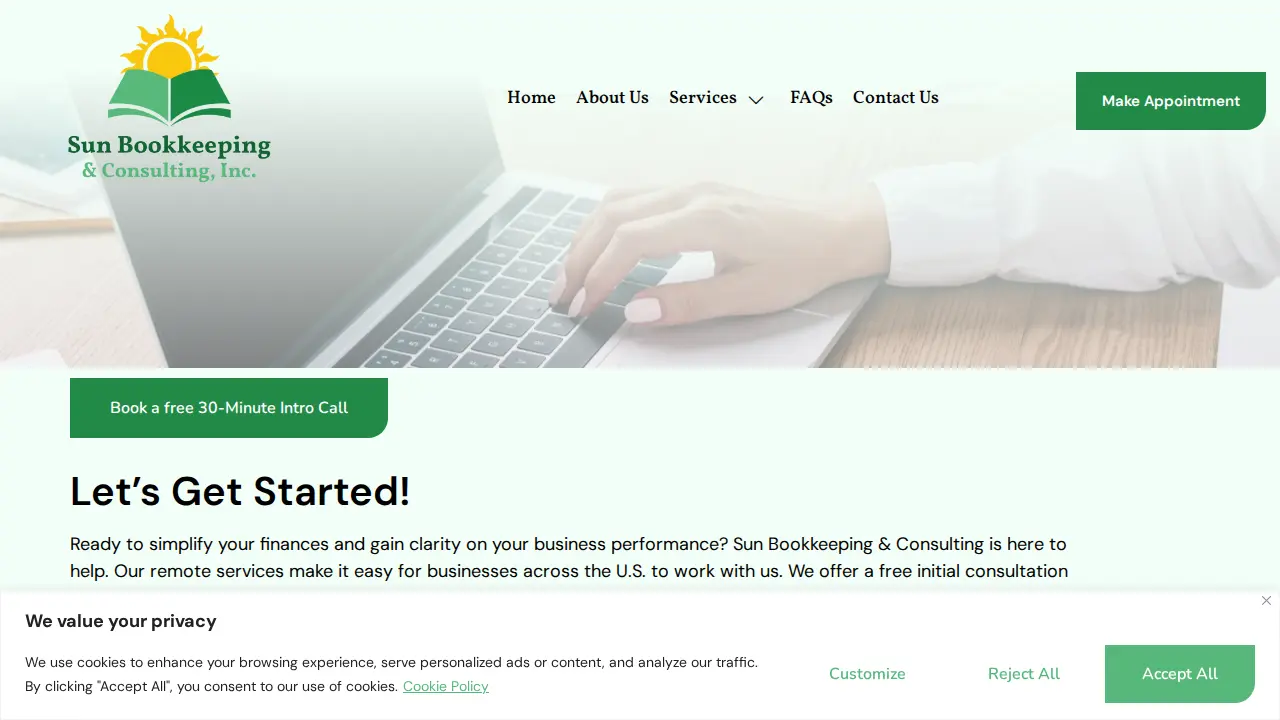 Sun Bookkeeping & Consulting, Inc. page
