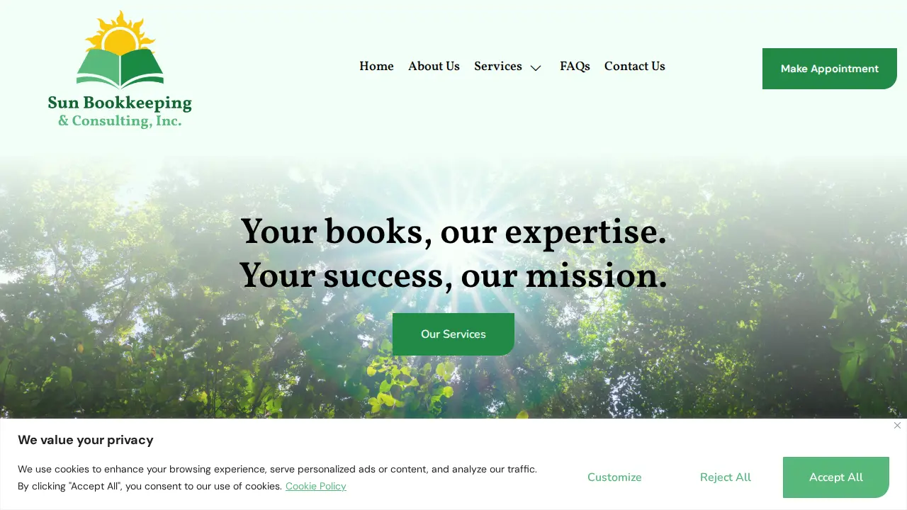 Sun Bookkeeping & Consulting, Inc. page