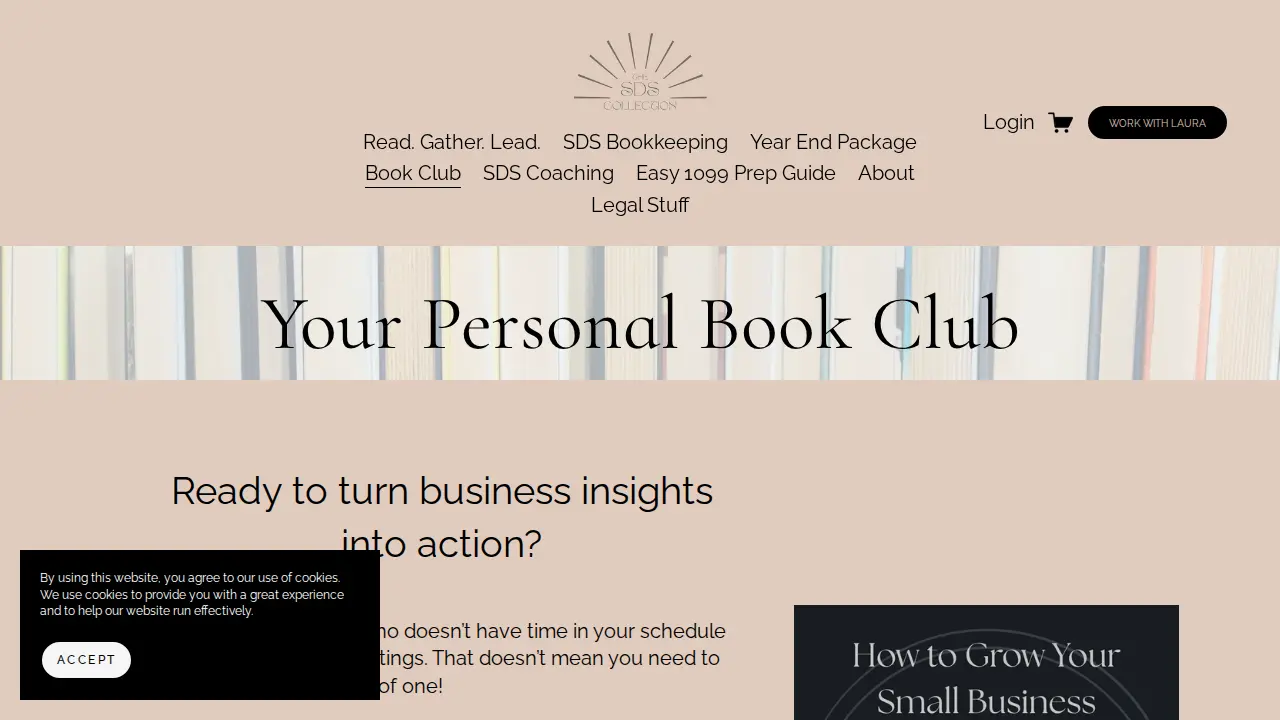 SDS Bookkeeping page
