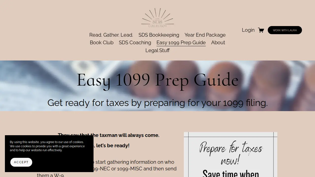 SDS Bookkeeping page