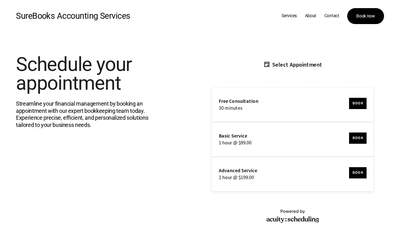 SureBooks Accounting Services LLC page
