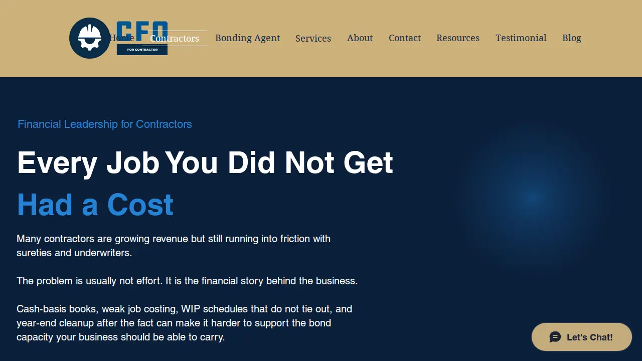 Surety CFO page