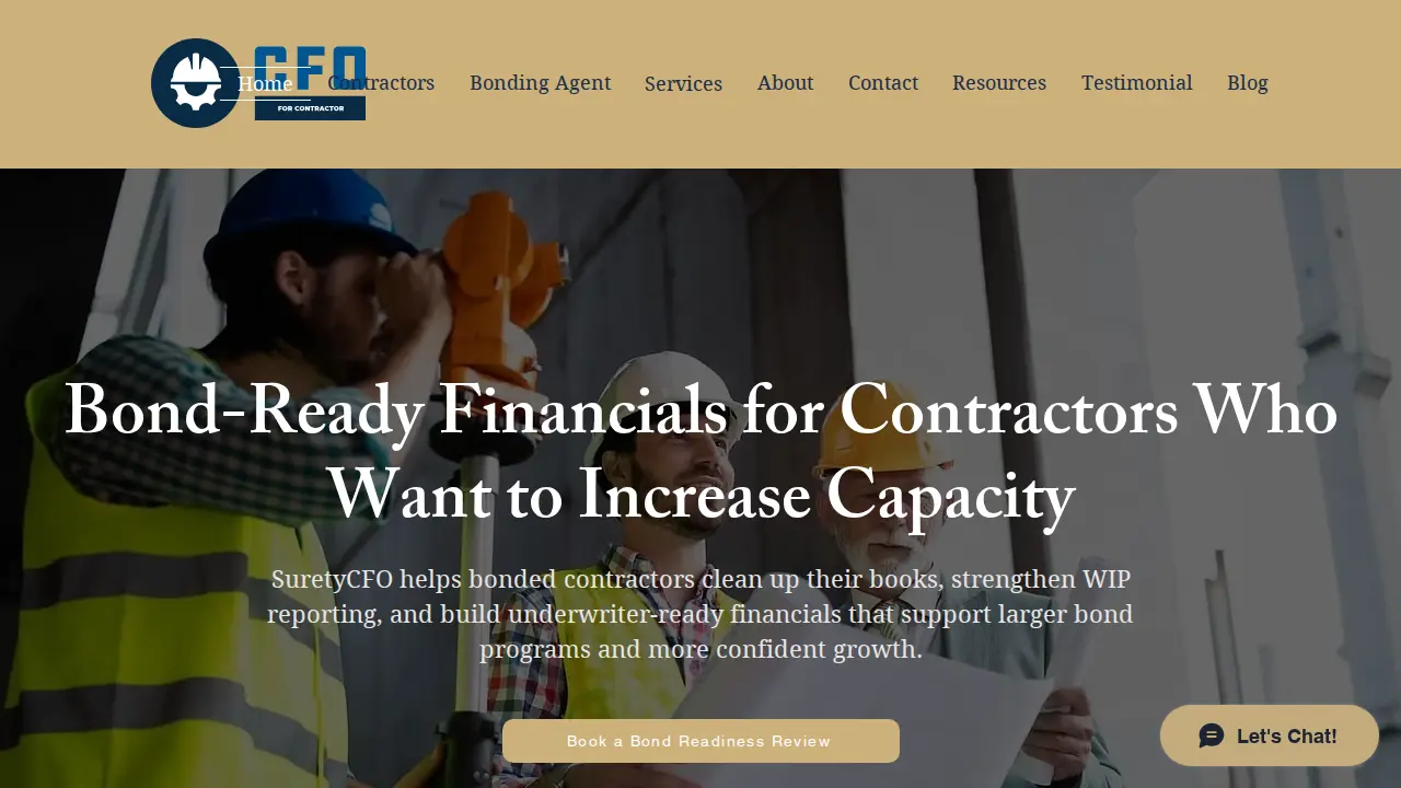 Surety CFO page
