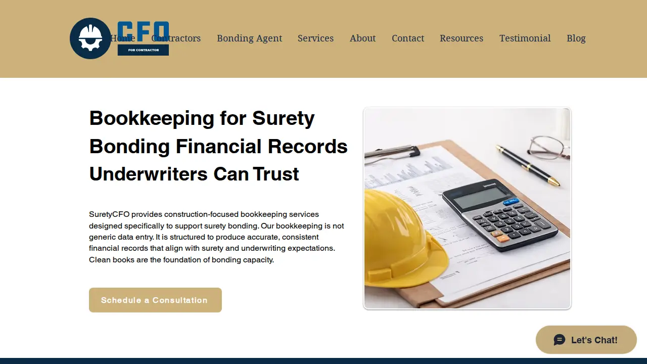 Surety CFO page