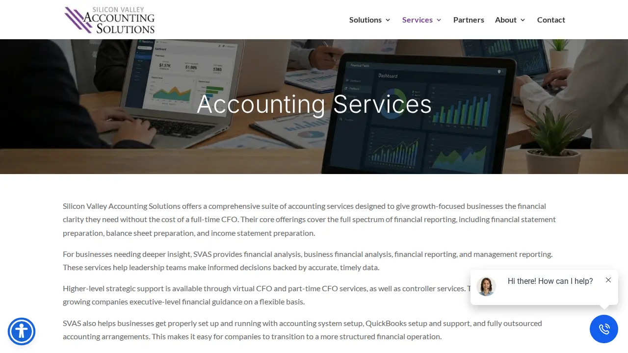Silicon Valley Accounting Solutions page