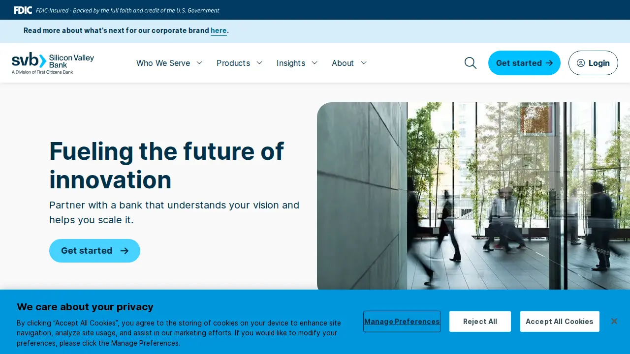 SVB Financial Group page