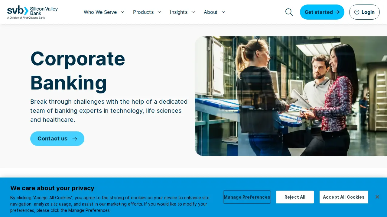 SVB Financial Group page