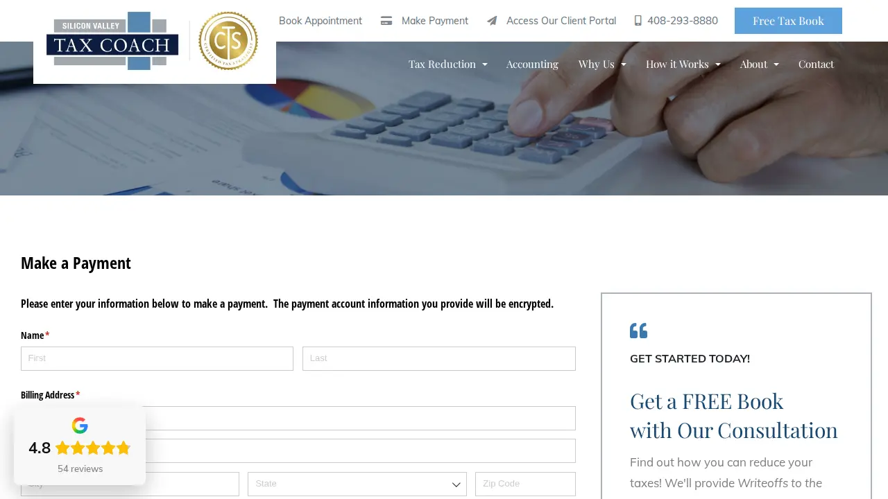 Silicon Valley Tax Coach page