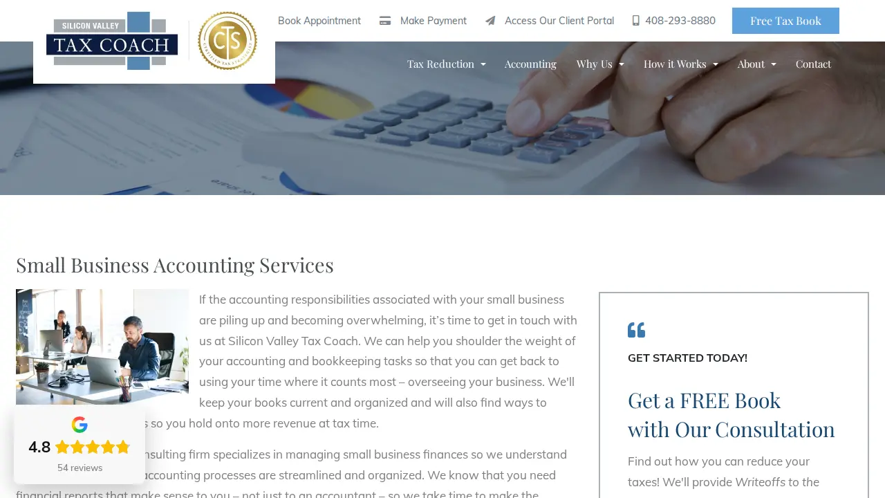 Silicon Valley Tax Coach page