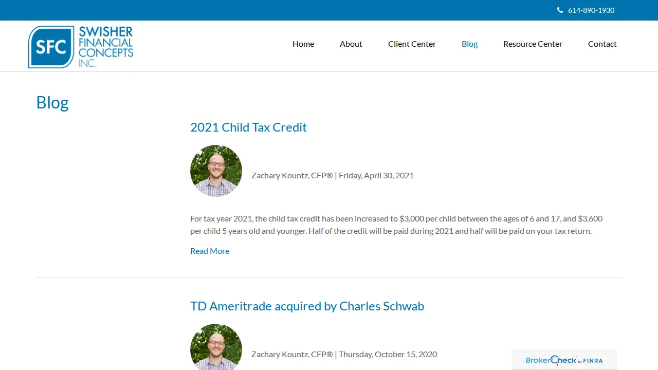 Swisher Financial Concepts Inc page