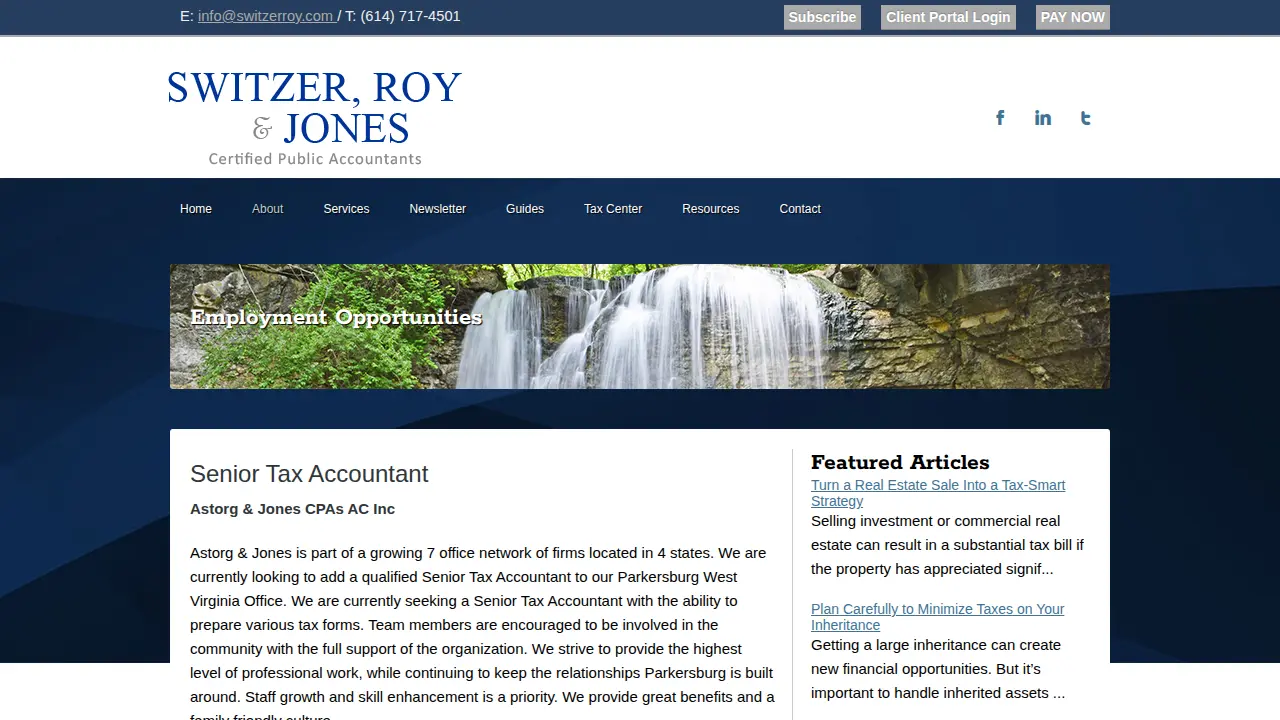 Switzer, Roy & Jones page