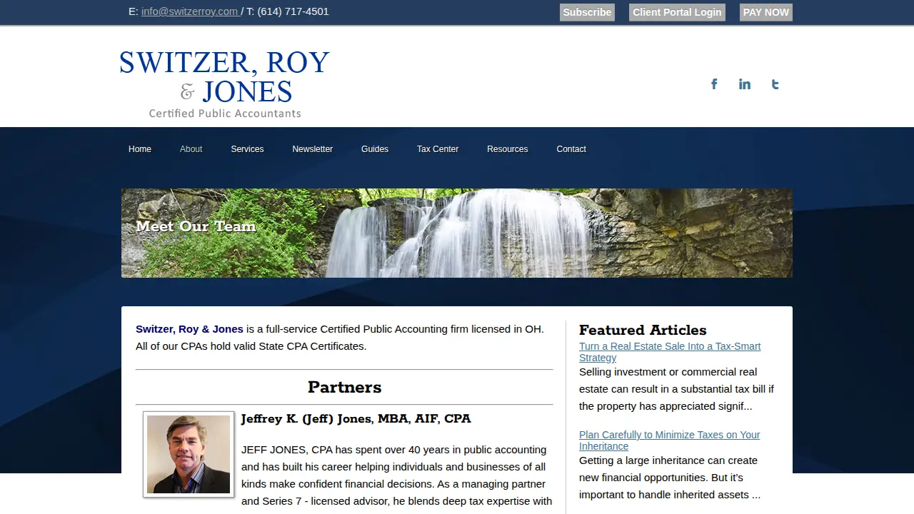Switzer, Roy & Jones page