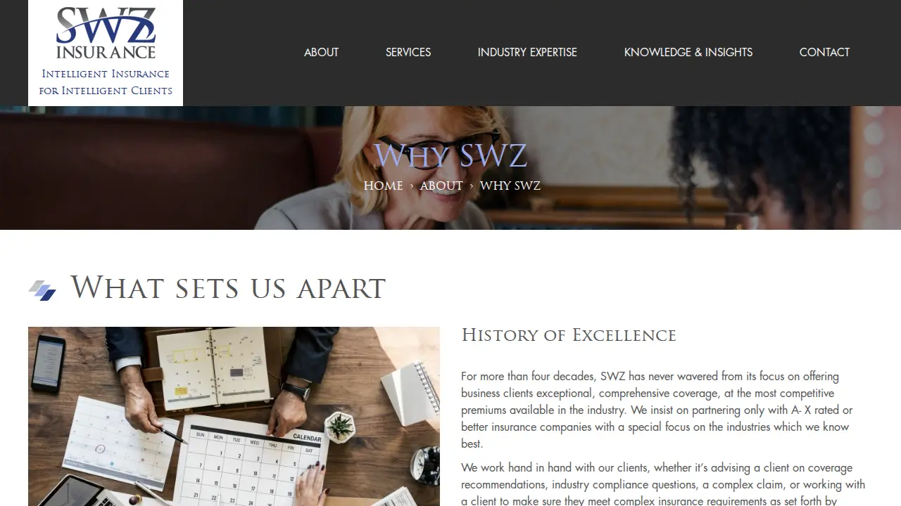 Stratton, Wright & Ziemer Insurance and Risk Management page