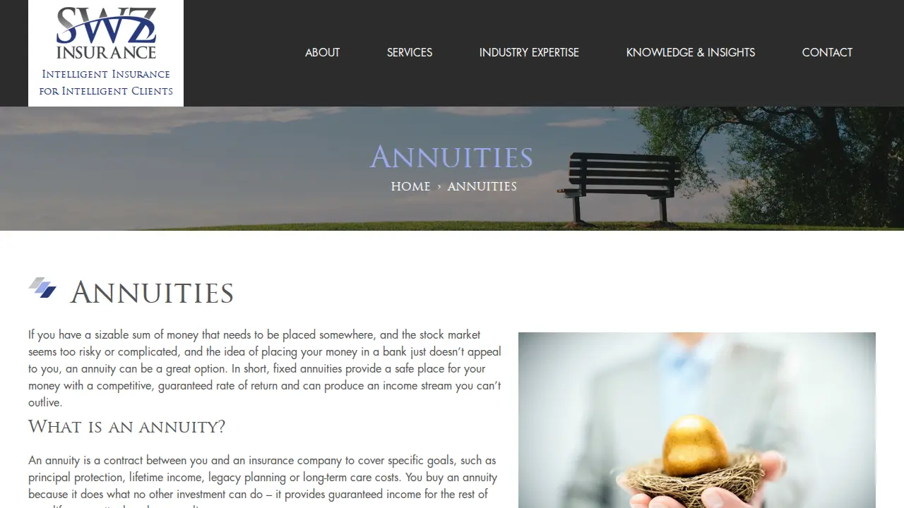 Stratton, Wright & Ziemer Insurance and Risk Management page