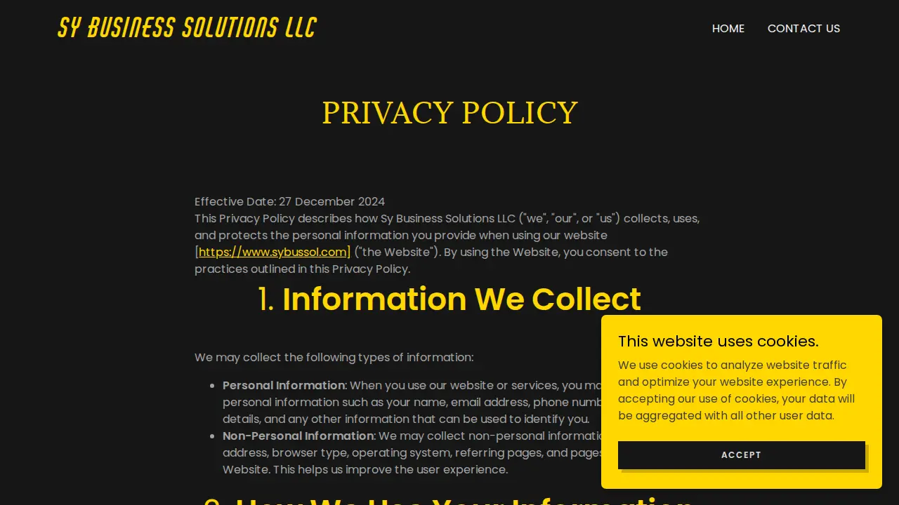 Sy Business Solutions LLC page