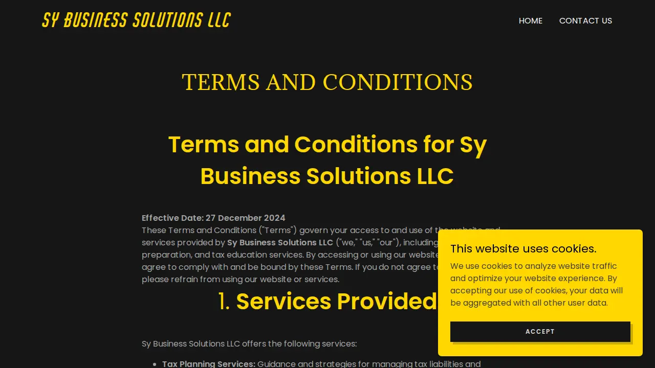 Sy Business Solutions LLC page