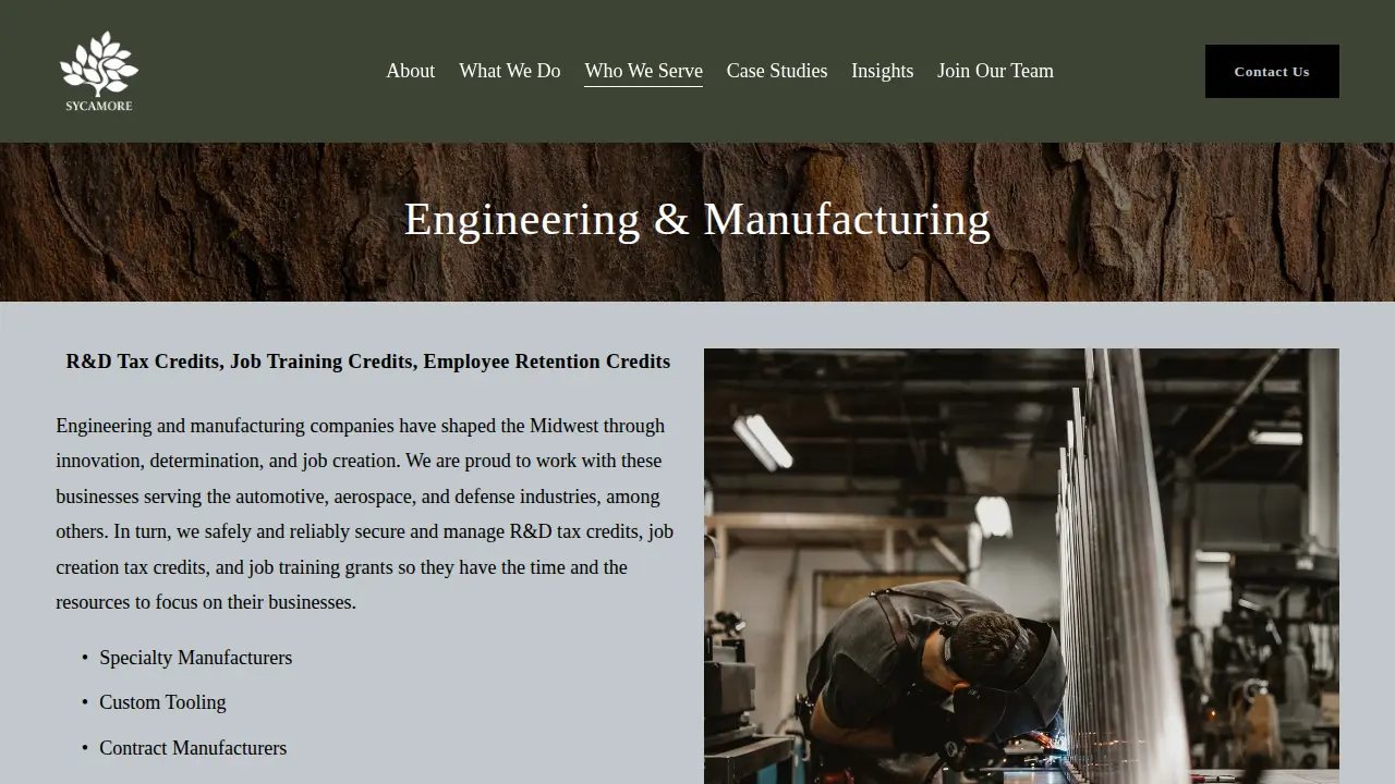 Sycamore Growth Group page