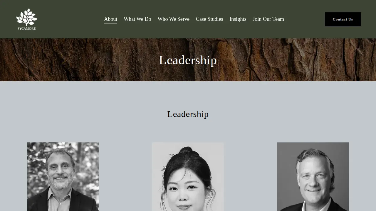 Sycamore Growth Group page
