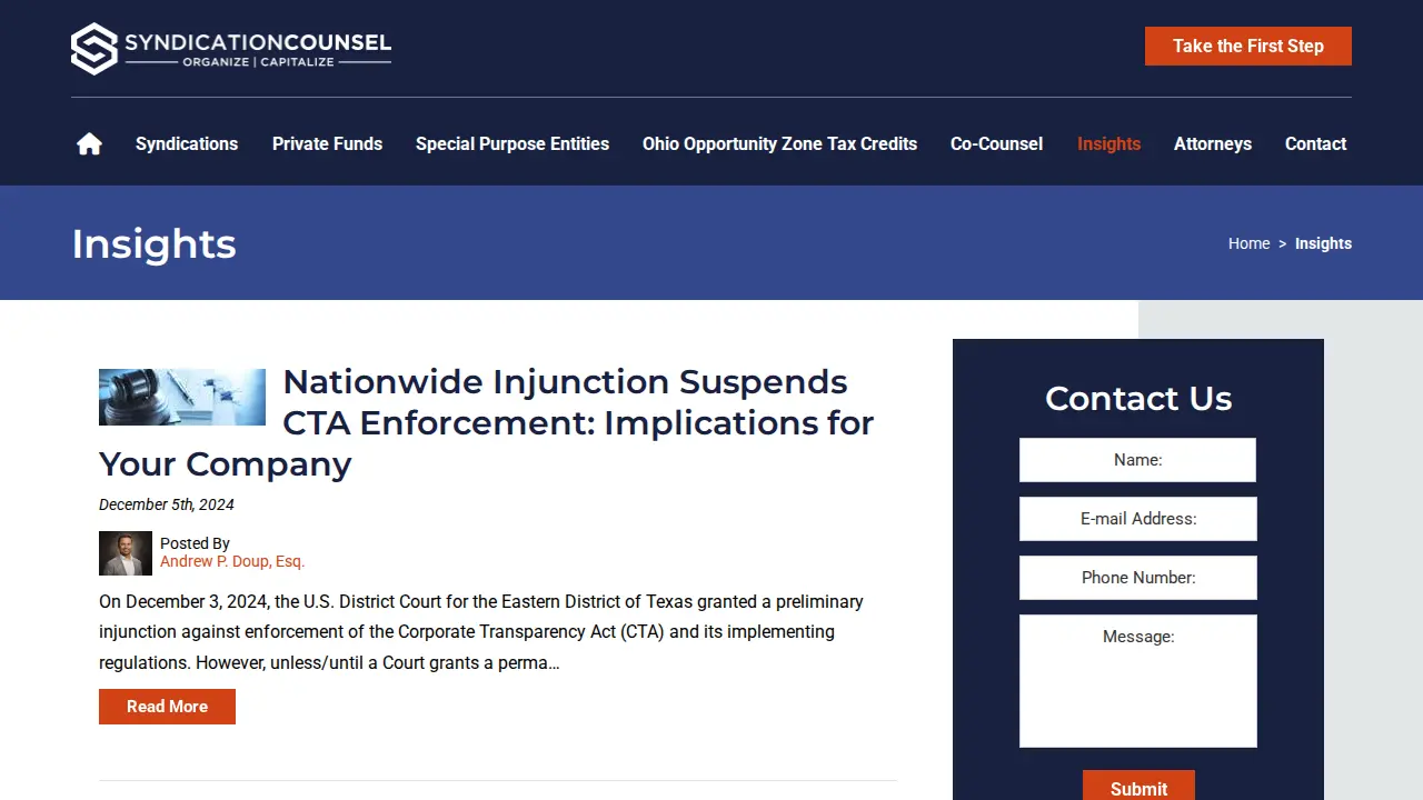 SyndicationCounsel LLC page