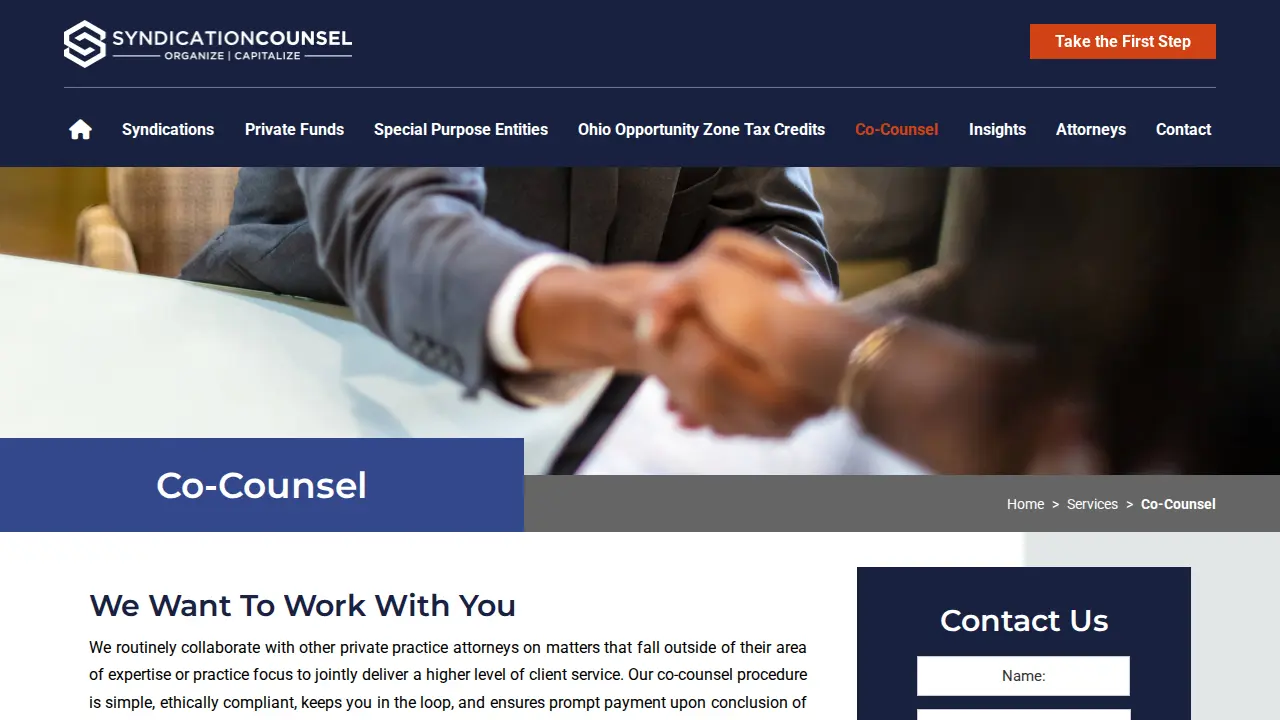 SyndicationCounsel LLC page