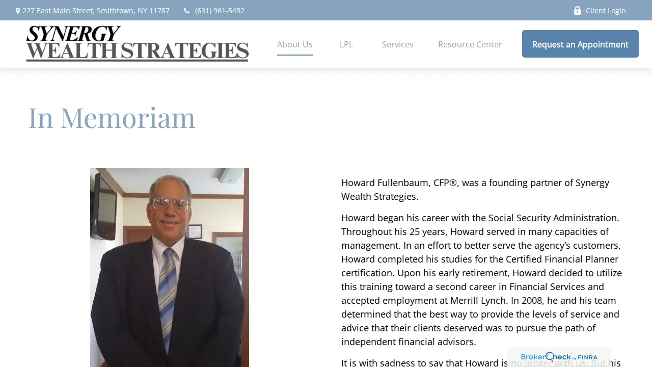 Synergy Wealth Strategies page