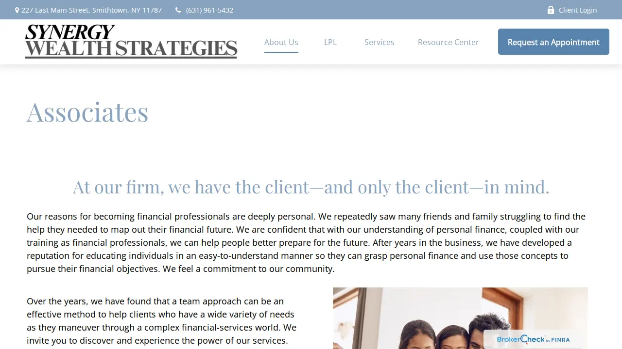 Synergy Wealth Strategies page