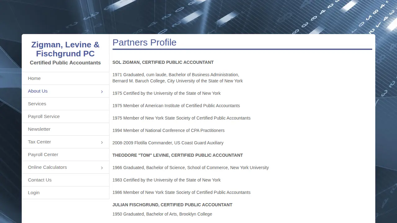 Seiden, Zigman & Levine, CPA's, PC page