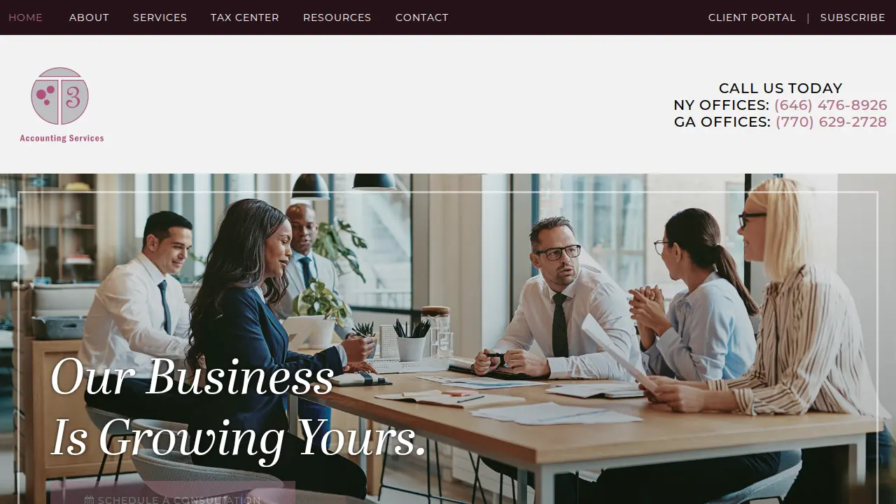 T3 Accounting Services page