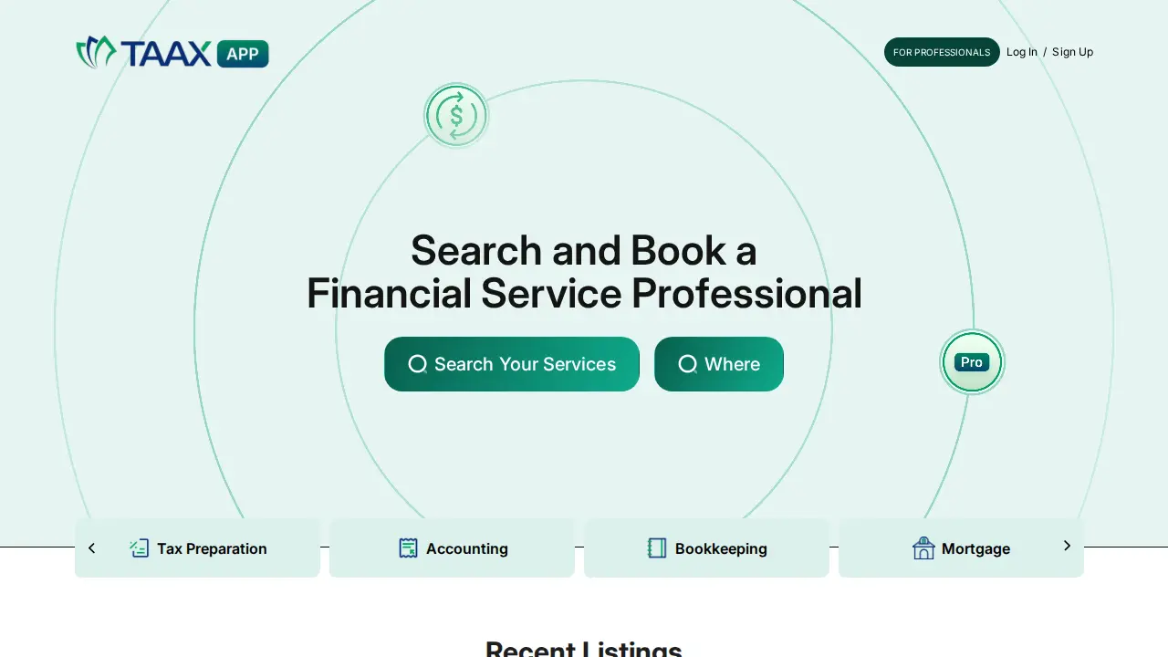 Burrells Tax Pro Service page
